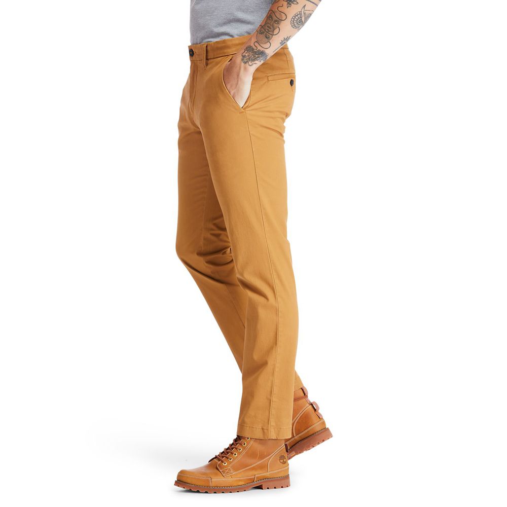 Pantalones Timberland Hombre Sargent Lake Slim Stretch Chino Marrones - Chile MAD-870195